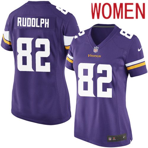 Cheap Women Minnesota Vikings 82 Kyle Rudolph Nike Purple Game Player NFL Jersey
